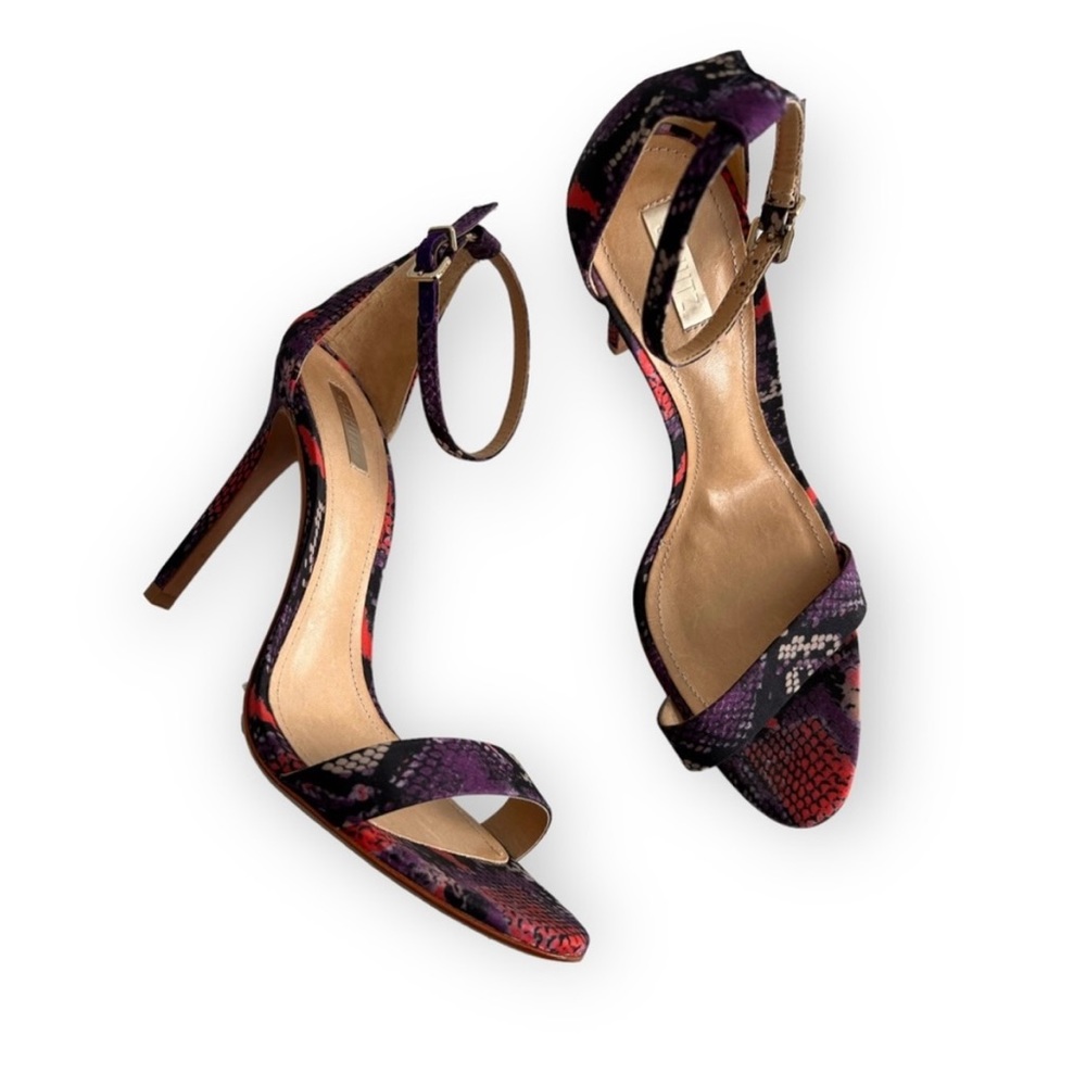 SCHUTZ Multicolor Snakeskin Cadey Lee Strappy Heel